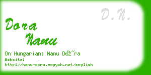 dora nanu business card